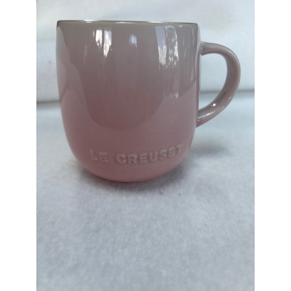 Le Creuset Stoneware Mug Shell Pink Ombre Coffee Cup Tea Discontinued Rare